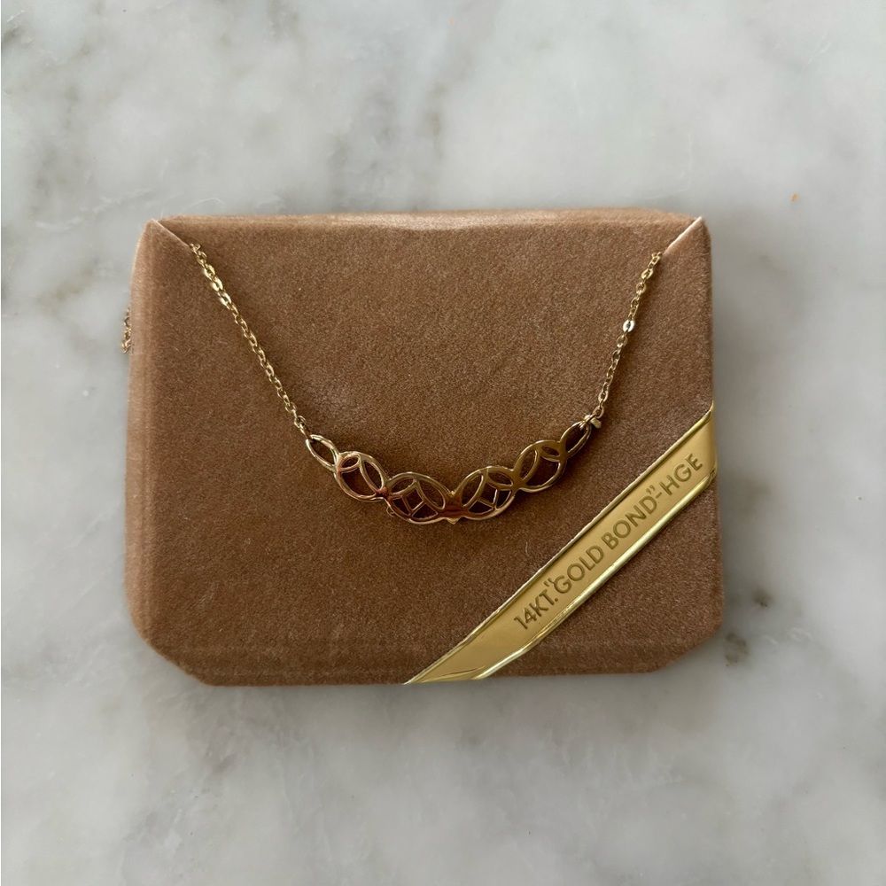 16" 14k gold bond necklace.